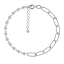 Браслет декоративный из серебра с фианитом