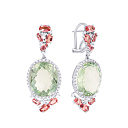 Серьги из белого золота с бриллиантами