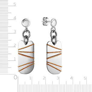 Серьги из серебра с золочением