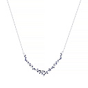 Колье из белого золота с бриллиантами, сапфирами