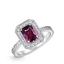 Кольцо из белого золота с бриллиантами