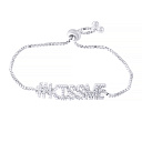 Браслет декоративный из серебра с фианитом