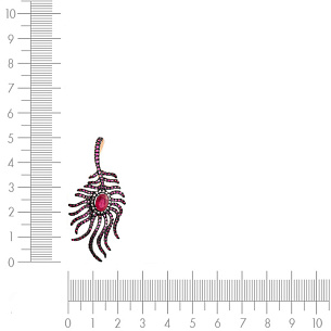 Брошь из красного золота с сапфиром