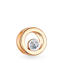 Подвеска из красного золота с бриллиантом