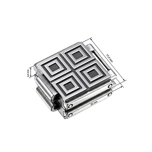 Элемент для браслета из серебра