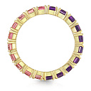 Кольцо из желтого золота с аметистами