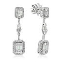 Серьги из белого золота с бриллиантами