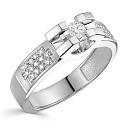 Кольцо из белого золота с бриллиантами