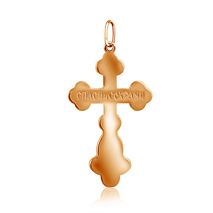 Крест из комбинированного золота