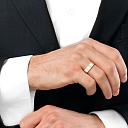 Кольцо обручальное гладкое из красного золота