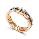 Кольцо из красного золота с бриллиантами