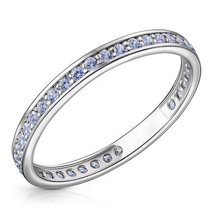 Кольцо из серебра с фианитом