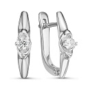 Серьги из белого золота с бриллиантами