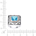 Кольцо из белого золота с бриллиантами, топазом