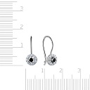 Серьги из серебра с фианитом
