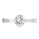 Кольцо из белого золота с бриллиантом