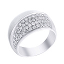 Кольцо из белого золота с бриллиантами