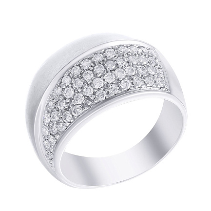 Кольцо из белого золота с бриллиантами