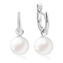 Серьги из белого золота с жемчугом