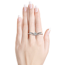 Кольцо из серебра с фианитом