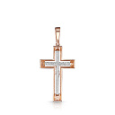 Крест из комбинированного золота