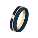 Кольцо из серебра с керамикой, фианитом