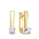 Серьги из желтого золота с бриллиантами