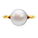 Кольцо из желтого золота с жемчугом