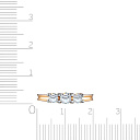 Кольцо из красного золота с фианитом