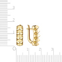 Серьги с английским замком из желтого золота