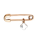 Булавка из красного золота с бриллиантом