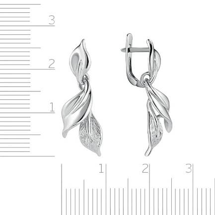 Серьги с английским замком из серебра