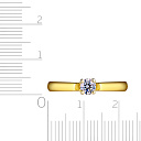 Кольцо из желтого золота с бриллиантом