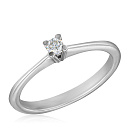 Кольцо из белого золота с бриллиантом