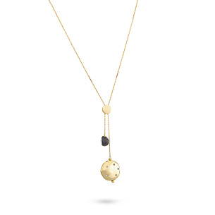 Колье из серебра с жемчугом и циркониями