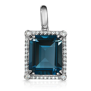 Подвеска из белого золота с бриллиантами