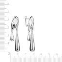 Серьги с английским замком из серебра