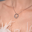 Подвеска из белого золота с бриллиантами