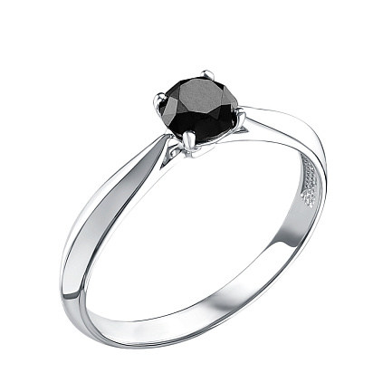 Кольцо из белого золота с бриллиантом