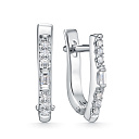 Серьги из белого золота с бриллиантами