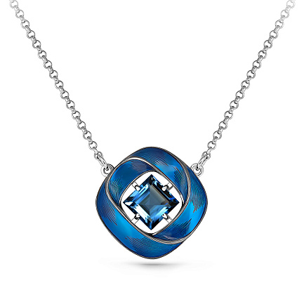 Колье из серебра с ситалом