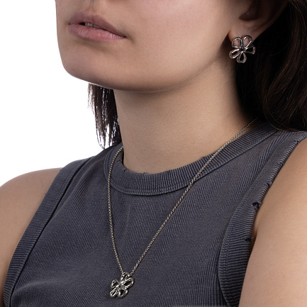 Серьги с английским замком из серебра