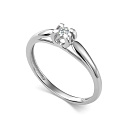 Кольцо из белого золота с бриллиантом