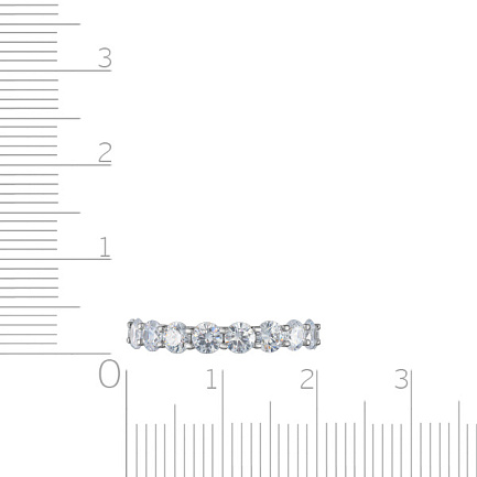 Кольцо из серебра с фианитом