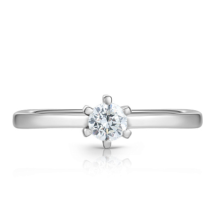 Кольцо из красного золота с бриллиантом