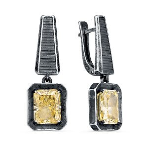 Серьги с английским замком из серебра