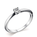 Кольцо из белого золота с бриллиантом