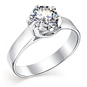 Кольцо из серебра с фианитом