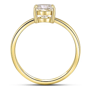 Кольцо из желтого золота с бриллиантом