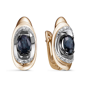 Серьги с английским замком из красного золота